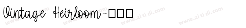 Vintage Heirloom字体转换